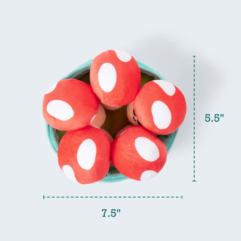 WHAT DO YOU MEME? فطر الدعم العاطفي من ريلاتابل، حيوانات محشوة و ألعاب محشوة، ألعاب قابلة للضغط و دمى محشوة، أفكار هدايا رائعة للأحباء من جميع الأعمار، تشمل 5 دمى فطر محشوة مع سلة حمل - Image 3