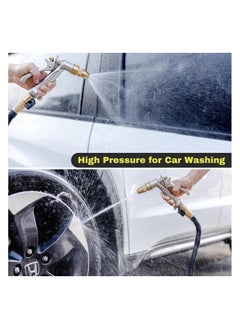 esowemsn Heavy Duty Metal Hose Nozzle, High Pressure Water Spray Gun with Full Brass Nozzle, 4 Patterns, Rear Trigger Design, for Garden Hose, Car Wash, Watering Plants, Dog Showering.  - Image 5