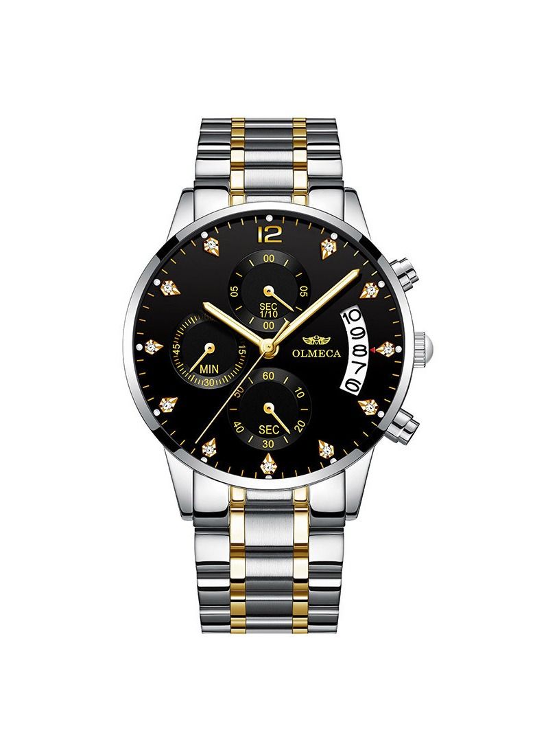 Olmeca Men's Water Resistant Stainless Steel Chronograph Wrist Watch - Image 1