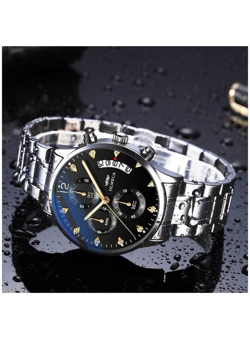 Olmeca Men's Water Resistant Stainless Steel Chronograph Wrist Watch - Image 3