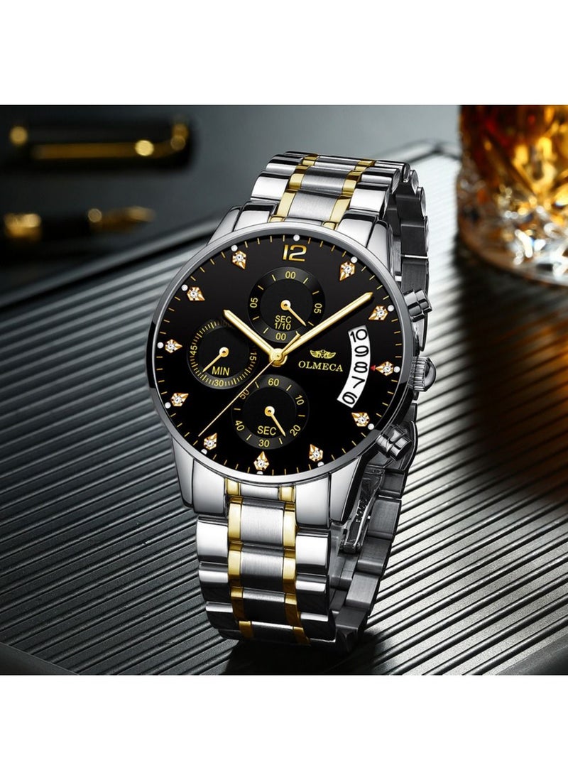 Olmeca Men's Water Resistant Stainless Steel Chronograph Wrist Watch - Image 4