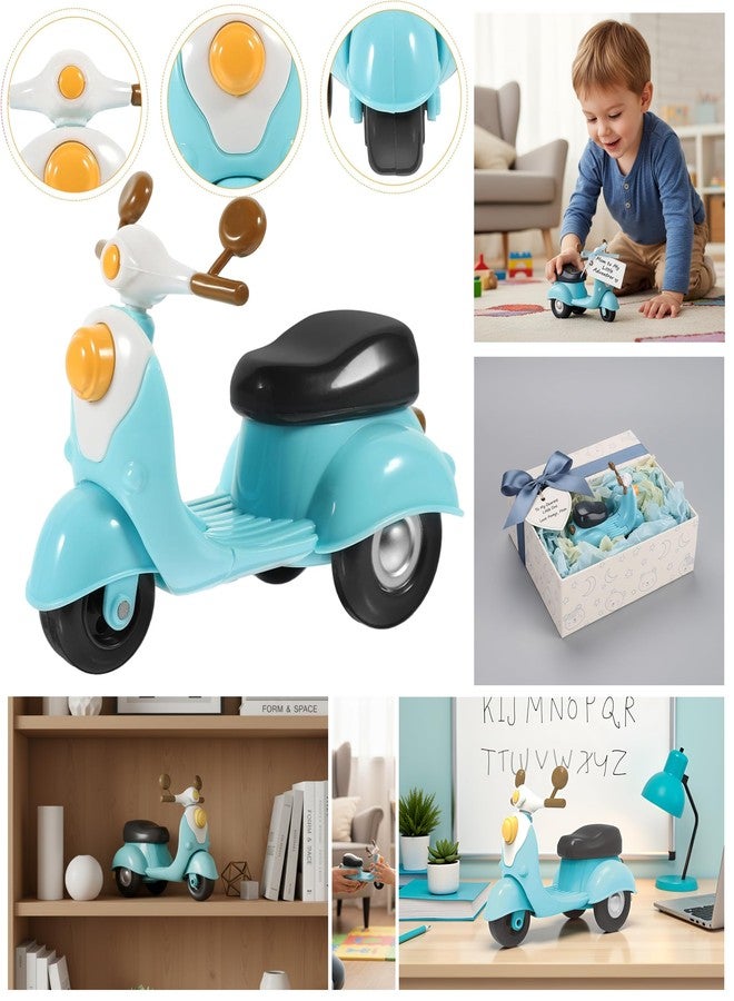 Spiaty Cute Little Scooter Toy, Blue, Kids Toy and Home Decoration, Miniature Motorcycle Figurine, Gift Ready - Image 3