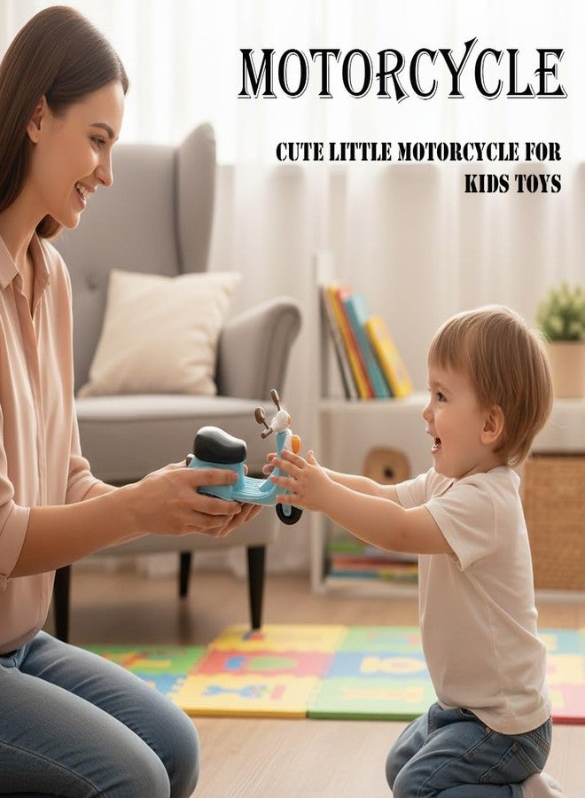 Spiaty Cute Little Scooter Toy, Blue, Kids Toy and Home Decoration, Miniature Motorcycle Figurine, Gift Ready - Image 4