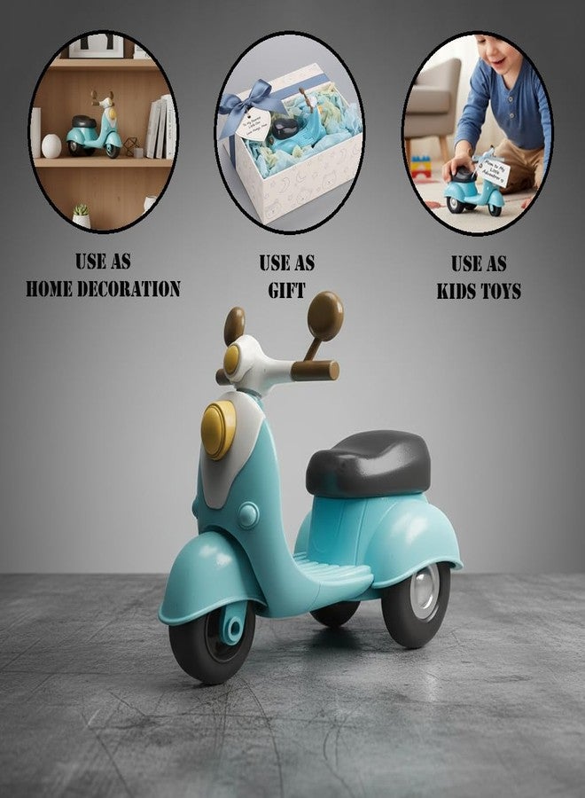 Spiaty Cute Little Scooter Toy, Blue, Kids Toy and Home Decoration, Miniature Motorcycle Figurine, Gift Ready - Image 2