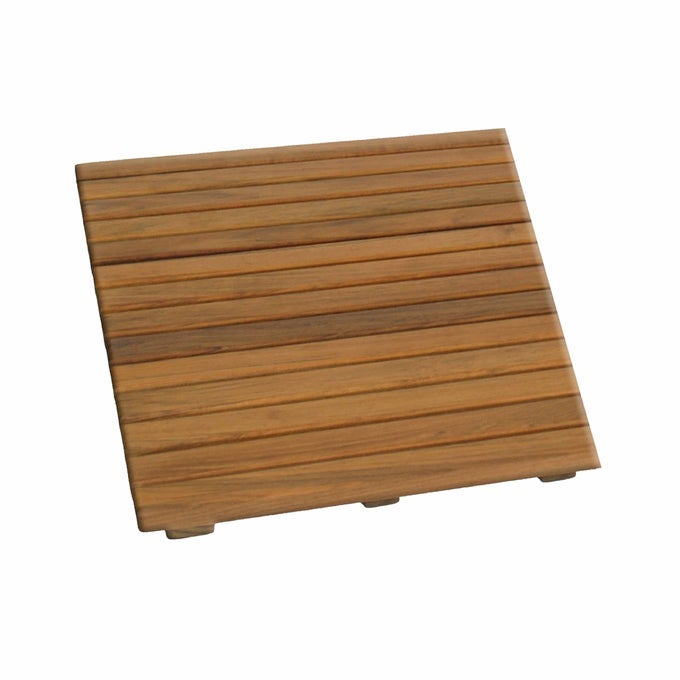 SQUARE WOODEN TEAK SHOWER MAT WATERPROOF MAT INDOOR BATH MAT OUTDOOR SHOWER PLATFORM 20 L X 20 W X 175 H