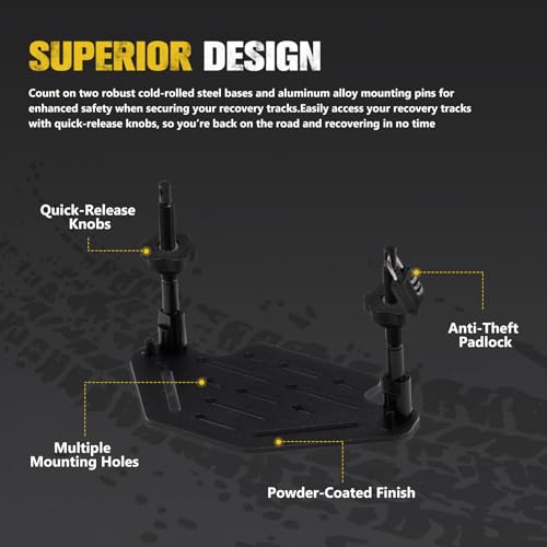 BUNKER INDUST مجموعة تركيب لوحات الاسترداد من BUNKER INDUST، تناسب فقط لوحات الجر من Bunker (الجيل 7، 9، 10، 11)، حامل لمنصة السقف مع قفل (تناسب فقط لوحتين) - Image 5