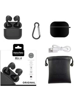 Haino Teko Air-4 Wireless Bluetooth Earbuds Apple & Android Compatibility Built-in Microphone True Wireless Earbuds in-Ear Bluetooth Headphones Earphones Auto Power On/Off Touch Control Black  - Image 2