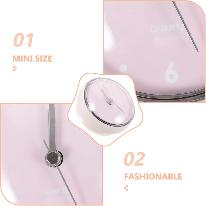 Waterproof Mini Suction Cup Shower Clock, Round Wall Clock with Rose Dial, Battery Operated Bathroom Timer for Home and Kitchen Decor - Image 3