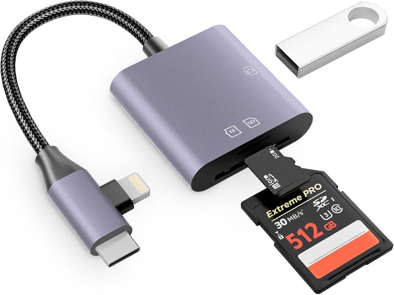Three-in-One Dual Interface – USB Hub, Multi Charging Cable, for Phone, Tablet
