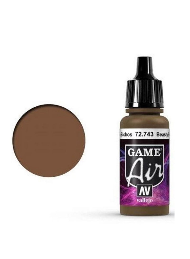 فاليجو طلاء أكريليك "جيم إير 743 بيستي براون" سعة 17 مل - طلاء أكريليك "بيرش" للمنمنمات والنماذج