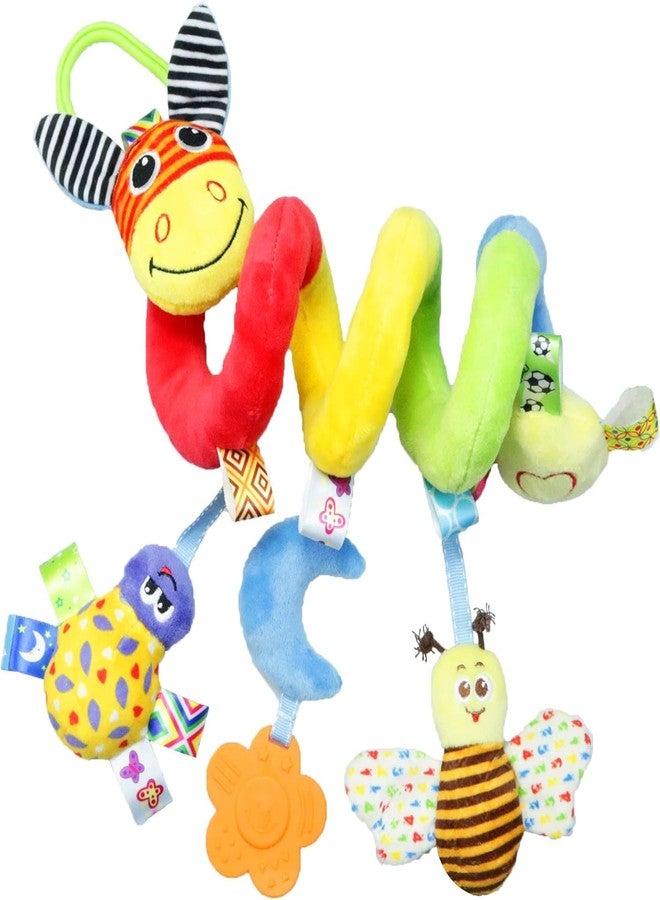 Slipps Hanging Rattle Baby Toys for Car Seat Crib Mobile 0 3 6 9 12 18 Months, Infant Baby Spiral Plush Toys for Crib Bed Stroller Car Seat (Donkey) - Image 1