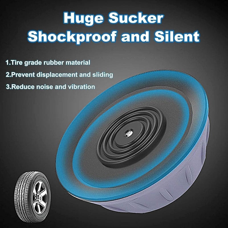 Generic Anti Vibration Pads for Washing Machine with Suction Cup – Noise Cancelling Washer Dryer Feet Pads, Furniture Lifting Base, Anti-Slip Shock Absorber Pads (4 Pcs, Big Size)  - Image 4