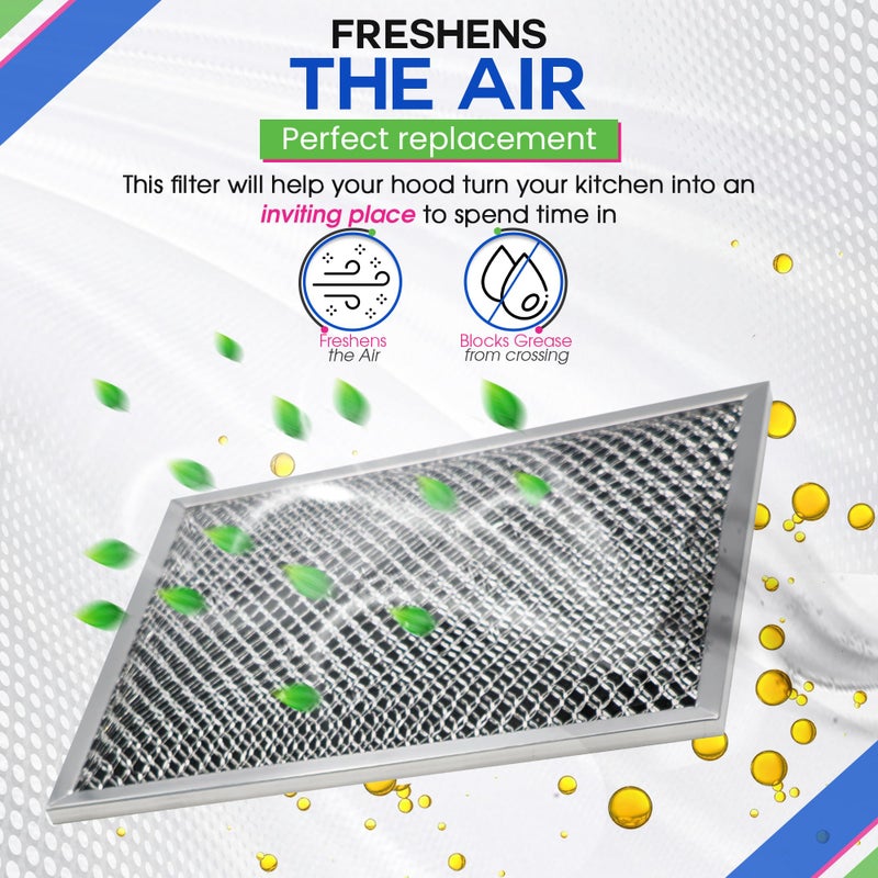 Bagean Range Hood Filter 10.5 X 8.75 Inch Fits 41F 97007696 Broan Range Hood Filter Replacement For Ductless Stove Hood Vent Filter - Charcoal Grease Combo For Hood Filters & Freshens Kitchen Oven Air (1-Pk) - Image 4