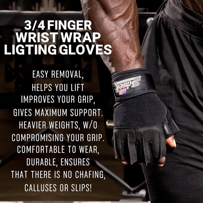 Schiek Sports 540 Platinum Lifting Gloves - Non-Slip Weightlifting Gloves with Wrist Wrap for Men and Women - Image 5
