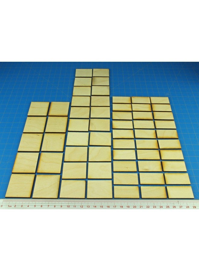 LITKO Miniature Base Set | Compatible with DBX Rules | Wargames | Role-Playing Games | Laser-Cut 3mm Plywood | 20x40mm | 30x40mm | 40x40mm (60 Pack DBX) - Image 2