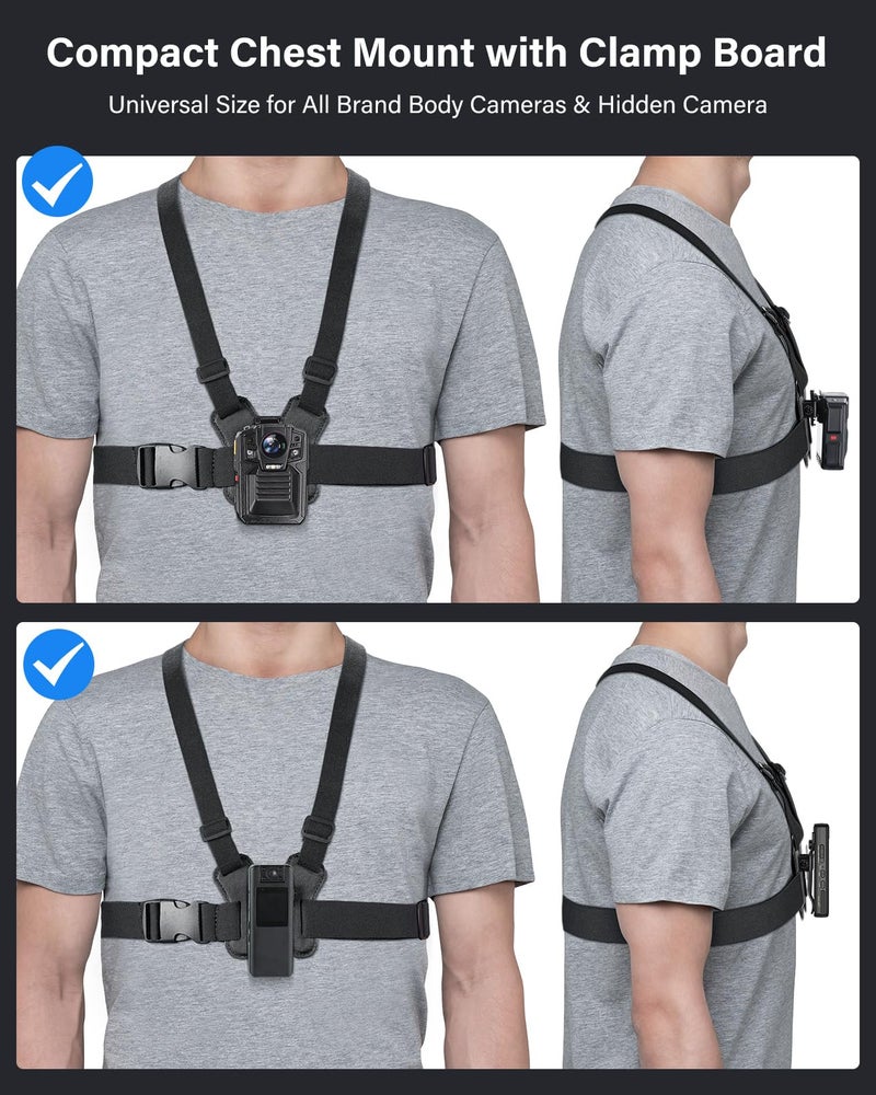BOBLOV Dual Shoulder Mount, Body Worn Camera Vest Mount, for All Brand Body Camera, Wearable Body Camera Mount with Adjust Board for Law Enforcement, Collecting Evidence, Free Hands for Video Record - Image 5