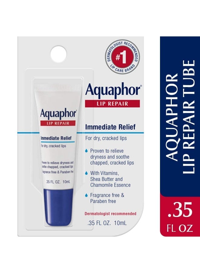 Aquaphor Lip Repair Ointment - Long-lasting Moisture to Soothe Dry Chapped Lips - .35 fl. oz. Tube - Image 3
