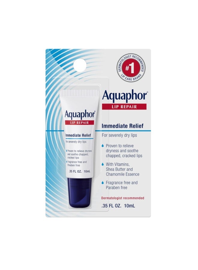 Aquaphor Lip Repair Ointment - Long-lasting Moisture to Soothe Dry Chapped Lips - .35 fl. oz. Tube - Image 1