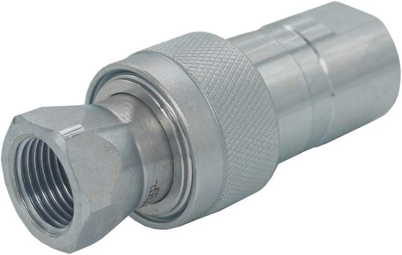 Undercarriage 2-Sets 1/2'' NPT ISO5675 Carbon Steel Hydraulic Quick Connect Coupling/Coupler Poppet Valve with Dust Cap - Image 4