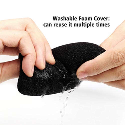 ChromLives Windscreen Pop Filter Compatible with AT2020,Mic Foam Cover+Furry Windscreen Muff Wind Compatible with Audio Technica at2020 at2035 at2500 at2050 at4040,Chromlives Furry & Foam Microphone Cover 2Pack - Image 5