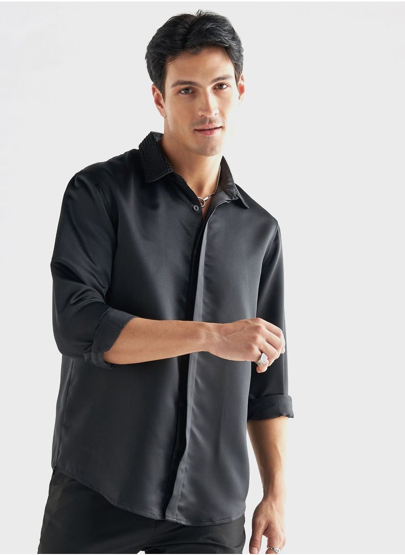 FAV Embroidered Regular Fit Shirt  - Image 1