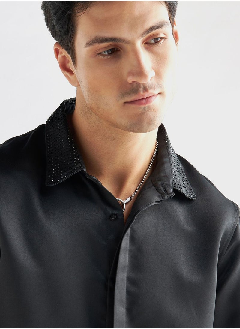 FAV Embroidered Regular Fit Shirt  - Image 3
