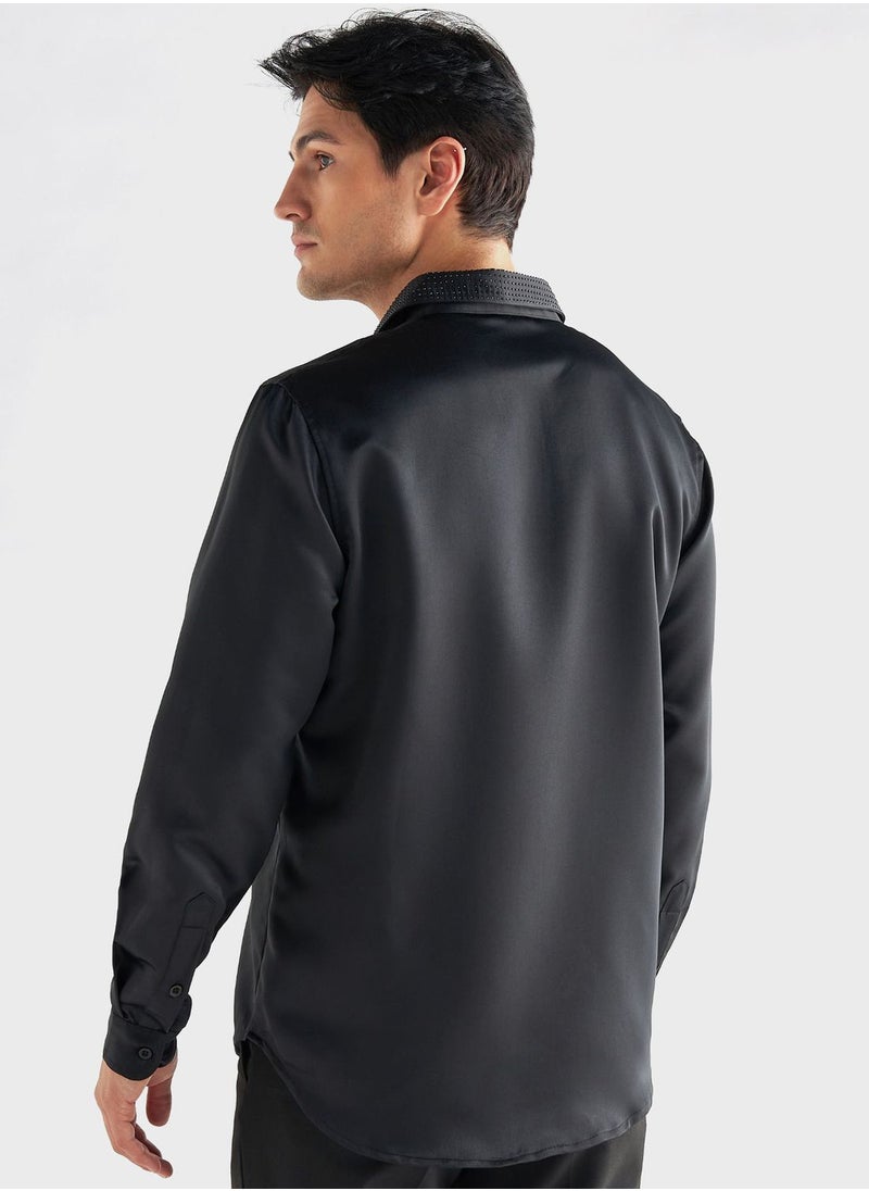 FAV Embroidered Regular Fit Shirt  - Image 2