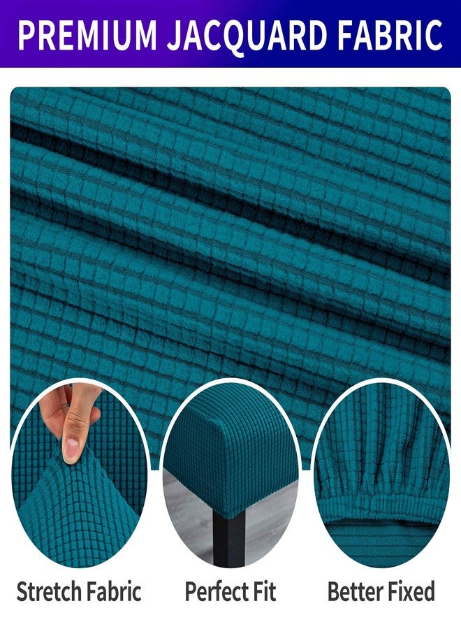 Howhic Stretch Chair Covers for Dining Room set of 6, Removable Washable Dining Room Chair Covers, Dining Chair Slipcovers Seat Protector, Great Home Decor and Banquet Upholstery (Teal, 6 pack) - Image 3