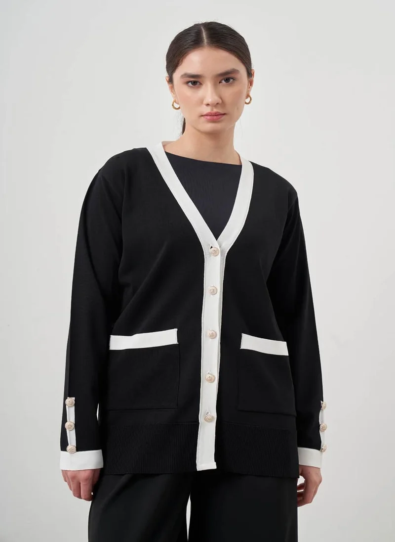 ميزال Striped Rayon Cardigan