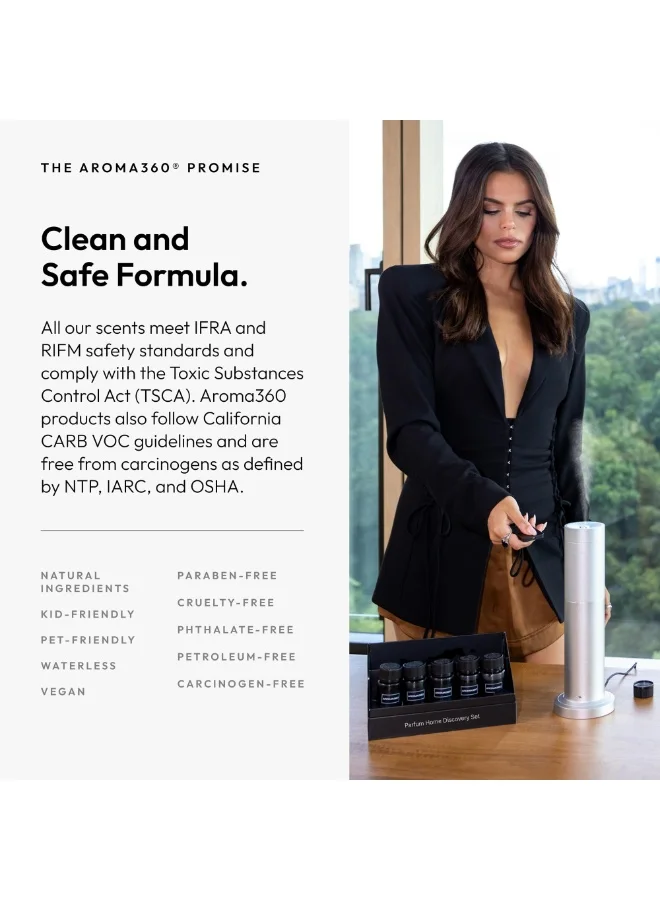 Aroma360  Never Too Much Pro-Pod Oil Blend - Hotel Inspired for Luxury Essential Oil Diffusers - Aromatherapy Scent Diffuser Oil - Mandarin Orange, Cherry Blossom, and Cashmere  - 50 mL, 1.7 fl oz  | Best Price UAE
