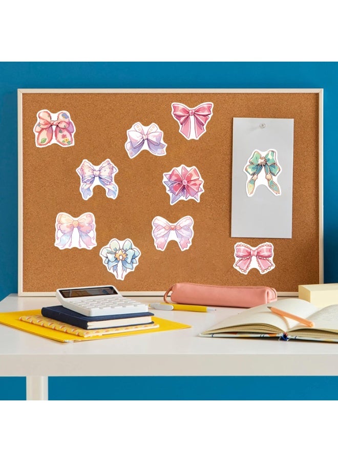 قوس قزح أورينبو 50 قطعة من ملصقات فيونكة للأطفال والمراهقين والفتيات والبالغين، ملصقات وردية مقاومة للماء لأجهزة الكمبيوتر المحمول والهاتف والأمتعة والكمبيوتر وزجاجة الماء - Image 4