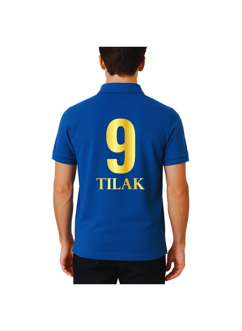 PRINTSHOP4ME Mumbai Indians Cricket Men's Dry-Fit Polo Neck T-Shirt|Tshirt With Cap|Soft&Breathable Sportswear For Cricket Lovers|Wear It For Games - Image 3