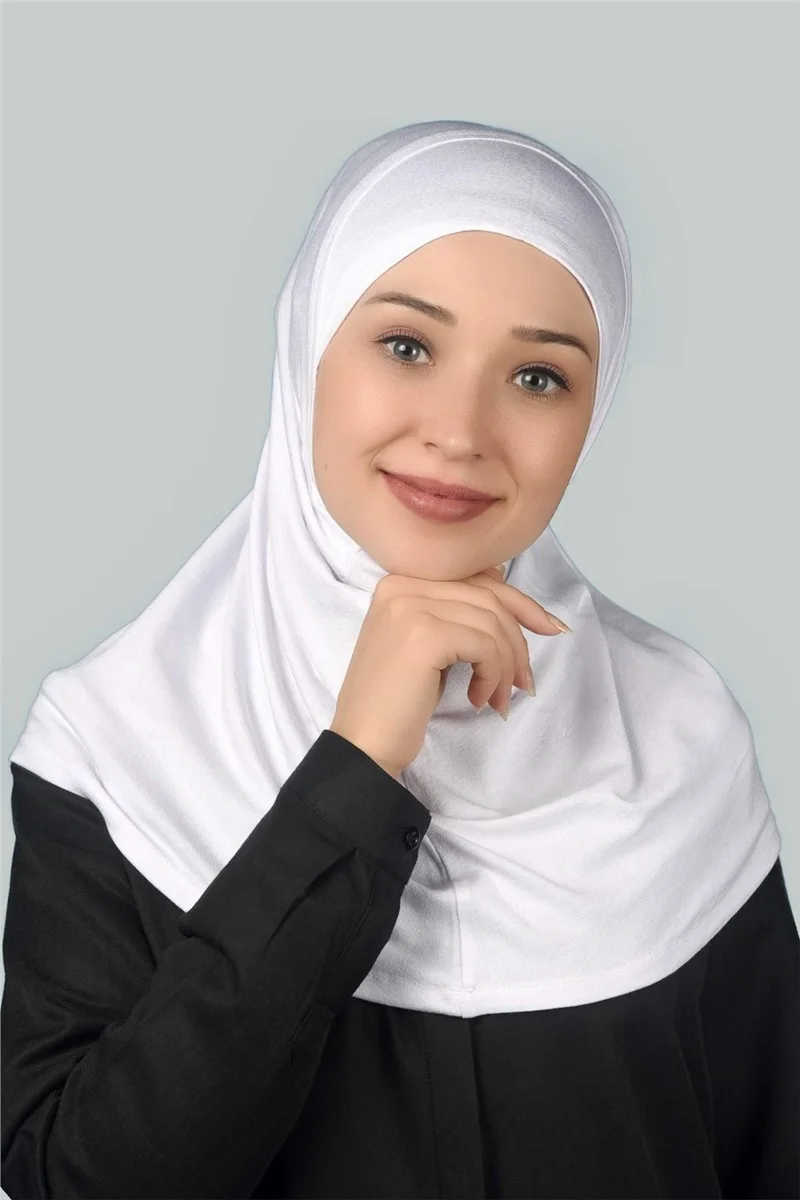 التوبة Ready-made Hijab Practical Scarf Hijab Hijab - Prayer Cover - White