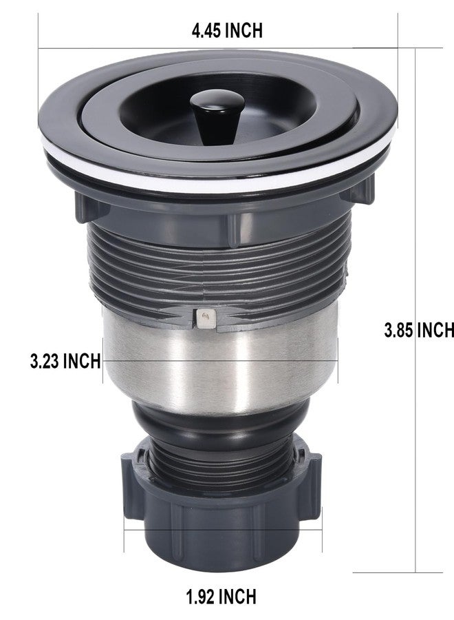 KONE Kitchen Sink Drain 3-1/2 Inch Black Sink Drain Assembly Kit, Removable Deep Sink Strainer Basket with Sink Stopper/Sealing Lid for Home, Kitchen, Stainless Steel - Image 5