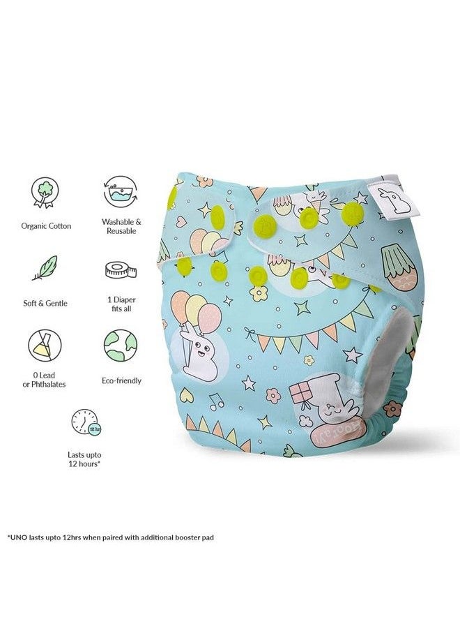 Superbottoms - Cloth Diapers For Babies Cloth Diaper Combo Pack Of 2 Freesize Unonew Version; Reusable Cloth Diapers For Babies 3M To 3Y ; With 2 Organic Cotton Inserts;Pads - Image 1