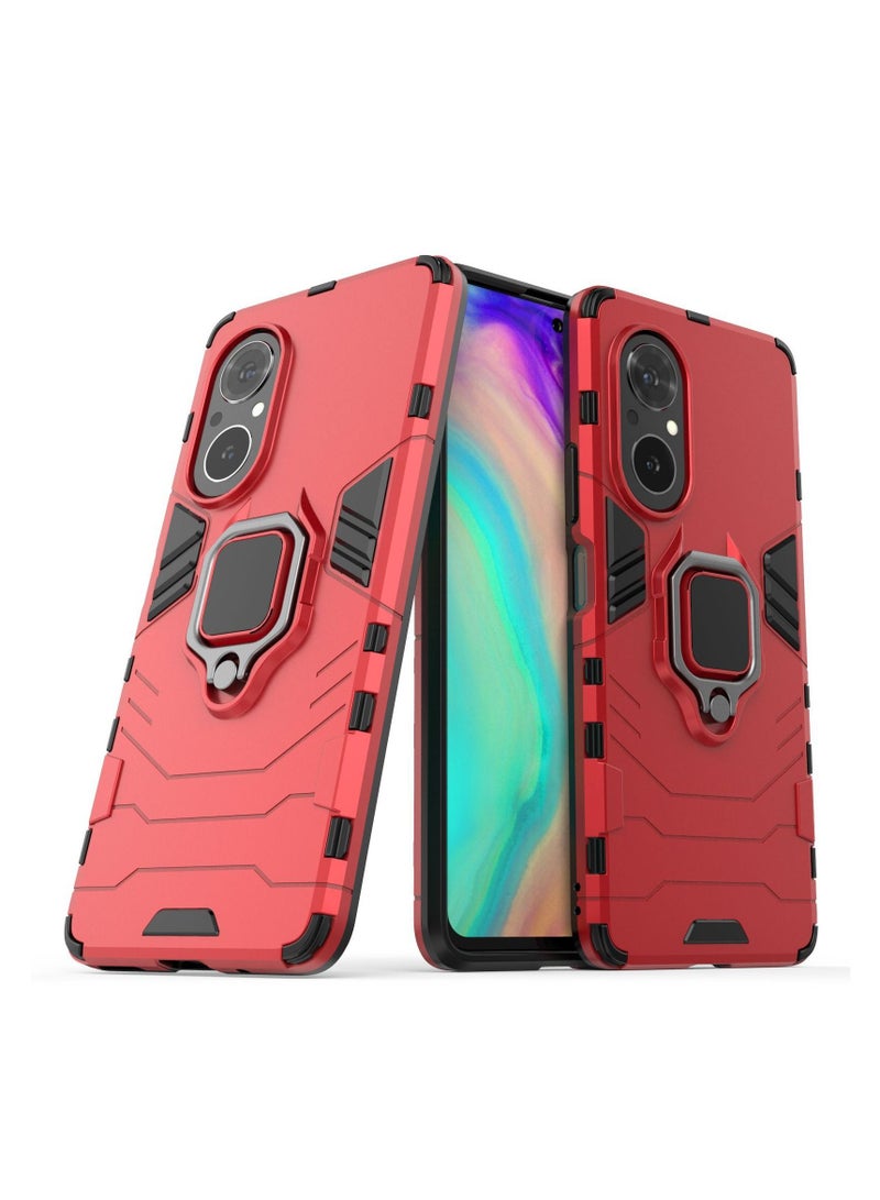 Red Protective Cover With Ring Bracket For Huawei - Image 1