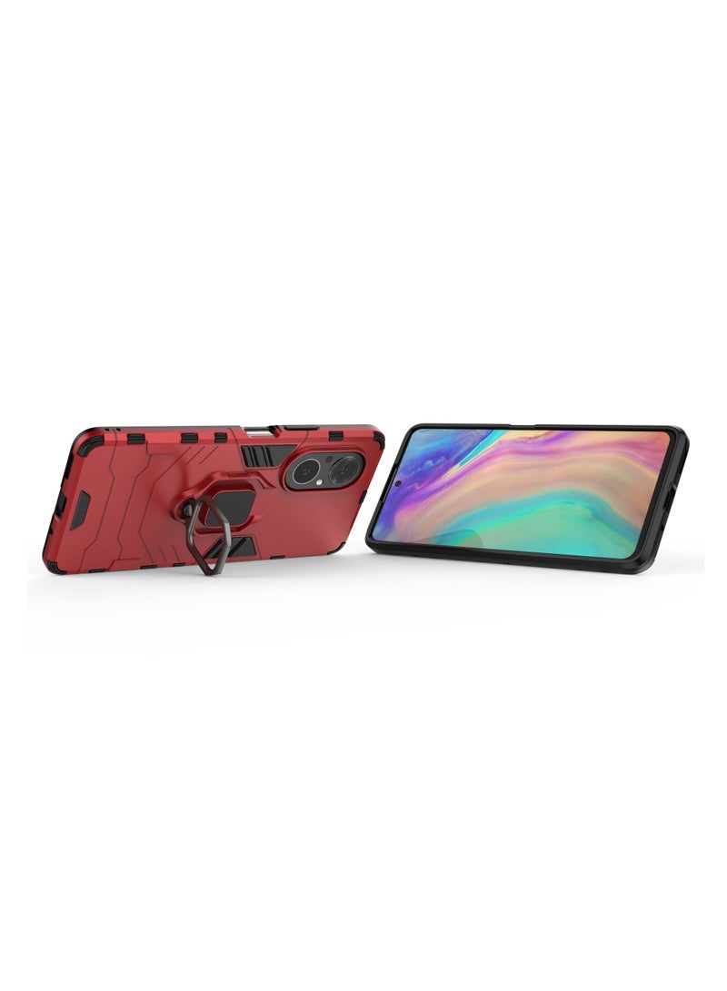 Red Protective Cover With Ring Bracket For Huawei - Image 3