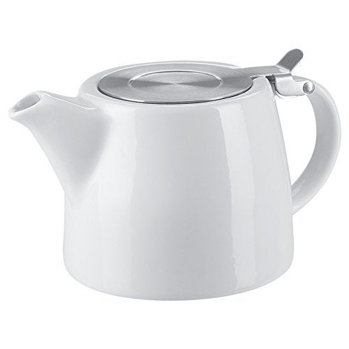 Belinlen 18 oz Tea pot with infuser and SLS lid (White) - Image 1