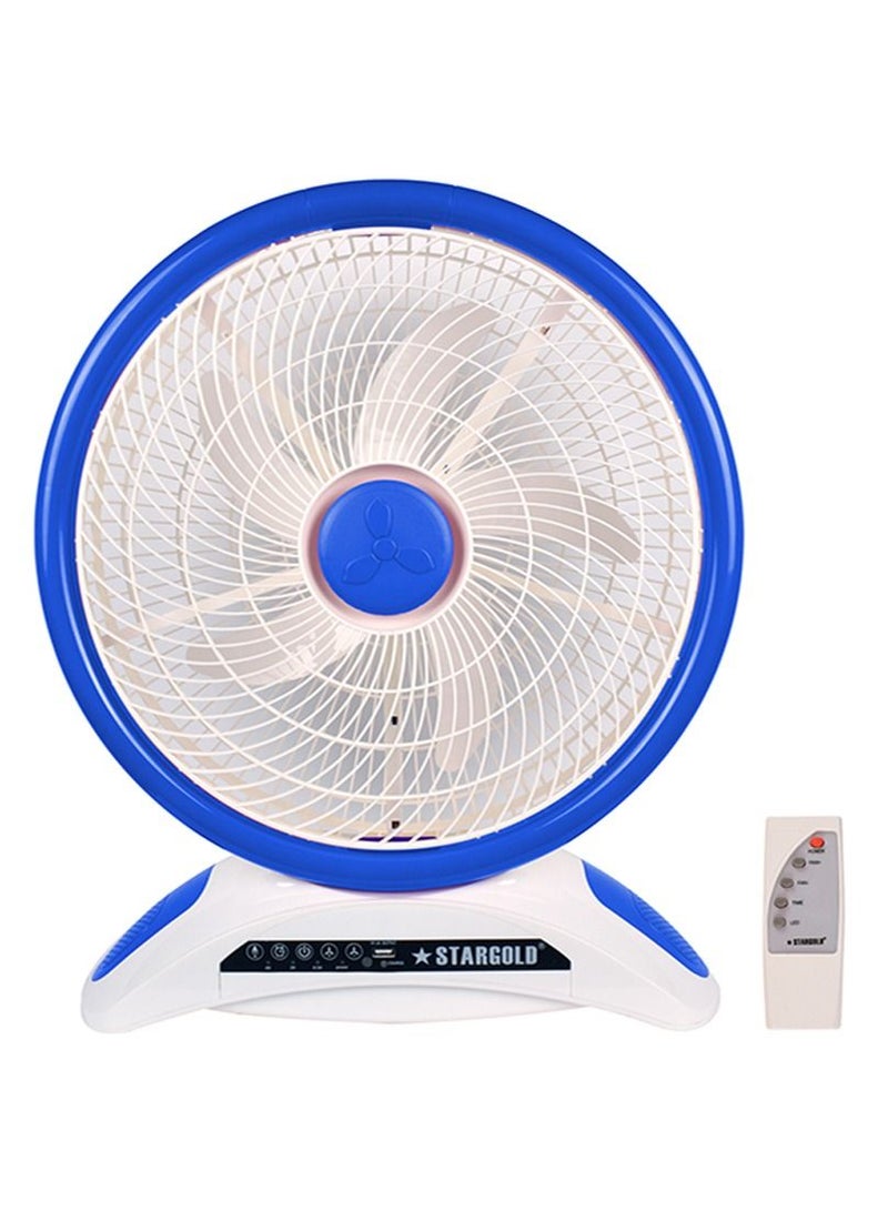 مروحة طاولة قابلة لإعادة الشحن 14 بوصة مع جهاز تحكم عن بعد وضوء SMD LED 3 سرعات 40 واط مروحة مكتب محمولة من النحاس لغرفة نوم المكتب المنزلي