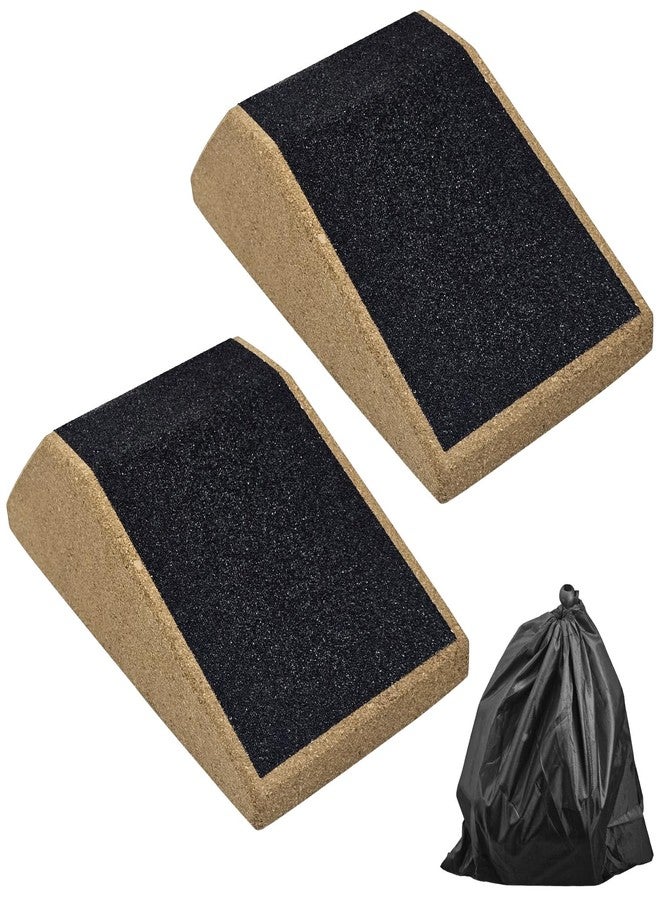 Socpuro 2Pcs Cork Squat Wedge Block, Non-Slip Slant Boards, Ramp Platform for Elevate Heels and Squat Support - Image 1