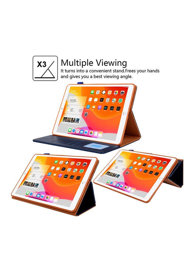 NIBEMINENT Business Style Horizontal Flip Leather Case Cover With Card Slot For iPad Pro 10.5 inch Blue  - Image 3