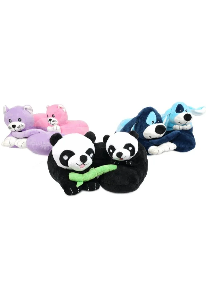 Cabeau Evolution Kid's Travel Pillow - Innovative Chin Strap & Head Support, Stops Head Movement, Super Soft & Fun Children Pillow Design for Comfortable Journeys, Washable - Puppies