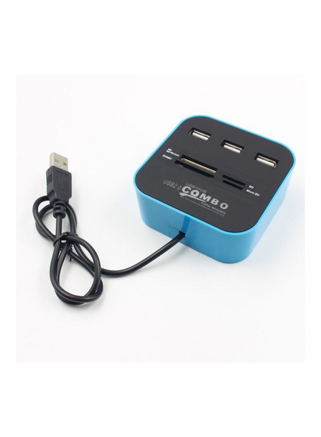 NIBEMINENT Multifunction 3 Ports USB Hub Blue/Black - Image 3