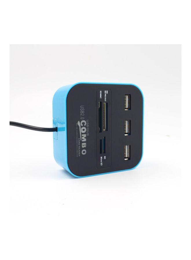 NIBEMINENT Multifunction 3 Ports USB Hub Blue/Black - Image 5