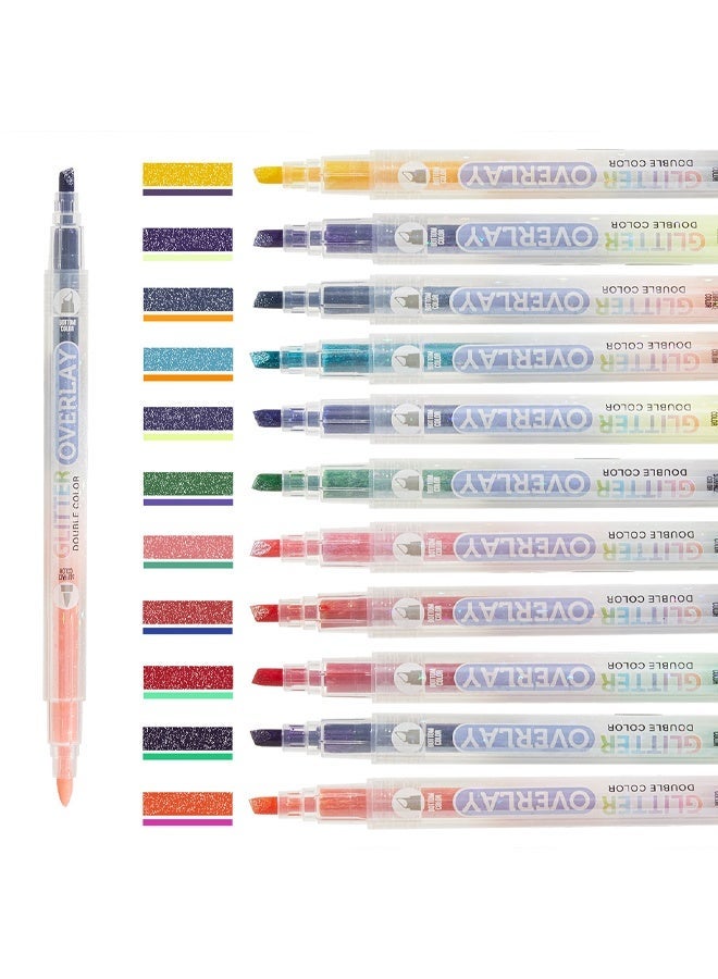SHANDS 24pcs/set Magic Color-Changing Fluorescent Pen Set, Double-Tip Chisel Tip 24 Soft Colors Fluorescent Markers, Rainbow Pen Diary Cartoon DIY Note Painting, Art Supplies - Image 4