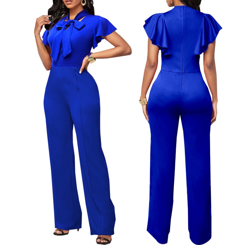 Smr10039_1 Platform New Fashion Short Sleeve V-Neck Women'S Jumpsuit - Image 3