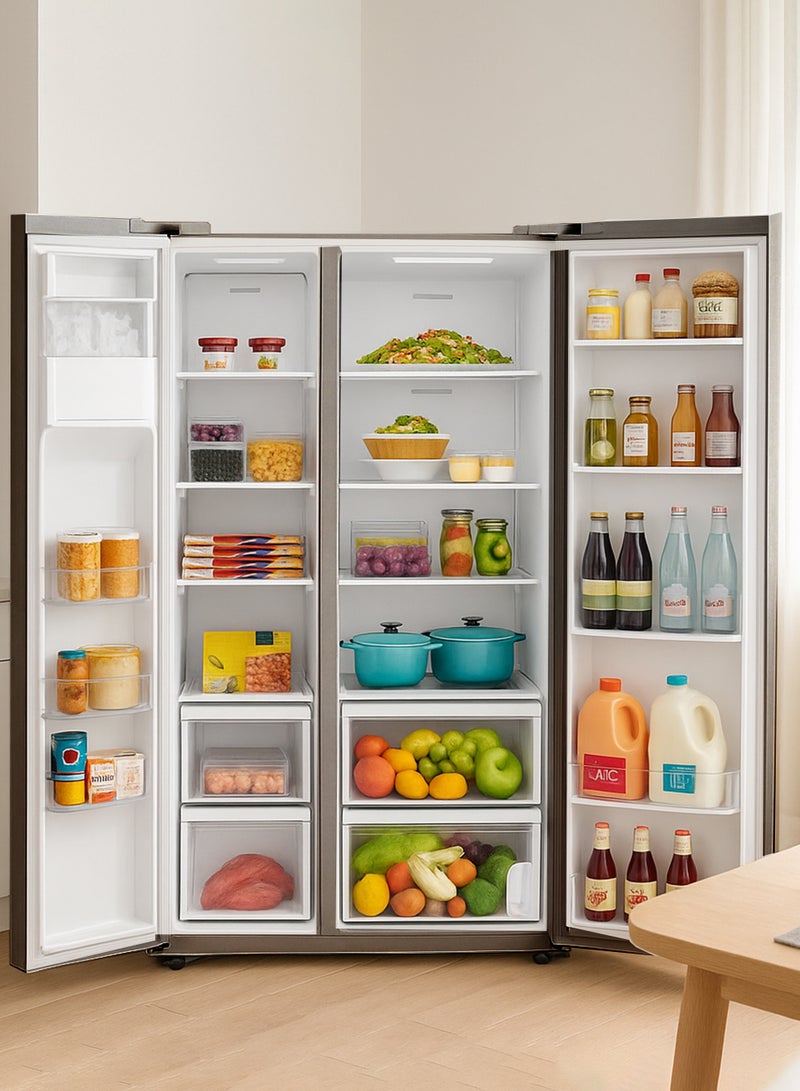 جنرال لاينز ثلاجة دولابي - 22 قدم - بخار - استيل - GLS646NS - Image 5