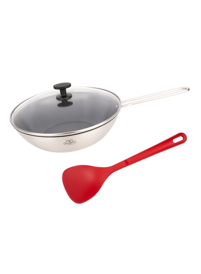 Ballarini Titanium Ceramic Non-stick Stir Fry Pan Healthy 0 Fluorocarbon Coating With Titanium Stainless Steel Frying Pan Induction Cooker Universal 30cm - Image 4