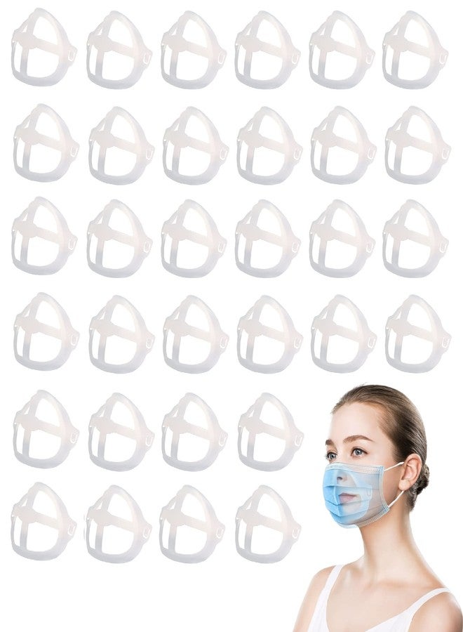 Tirdkid Upgraded 32Pcs Face Mask Bracket Silicone Mask Bracket for Comfortable Breathing and Mask Cup Insert for a Lipstick Protective Face Mask, Compatible with Most Masks - Image 1