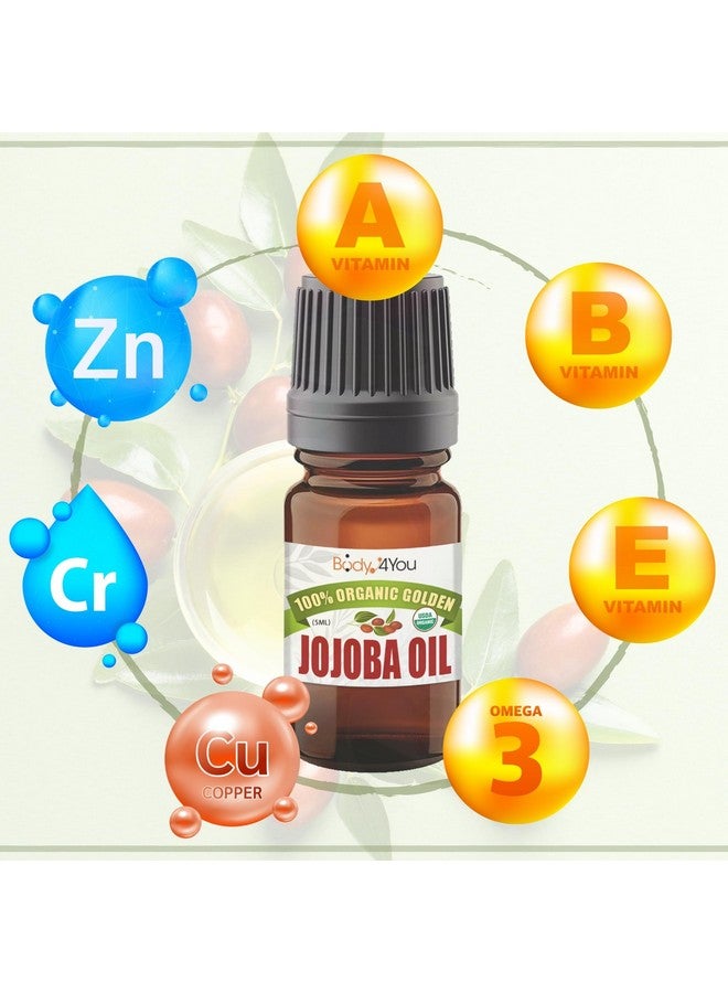 BodyJ4You Jojoba Oil Piercing Aftercare | Stretched Ear Gauges Tragus Nose Septum Lip Navel | Natural Recovery Skin Moisturizer | 100% Usda Organic Pure Unrefined Wax | 0.17 Fl Oz - Image 4